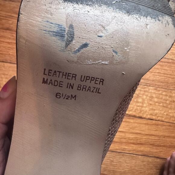 MIA Snakeskin Leather Booties – Trendy Ankle Boots 6.5M - Picture 5 of 7